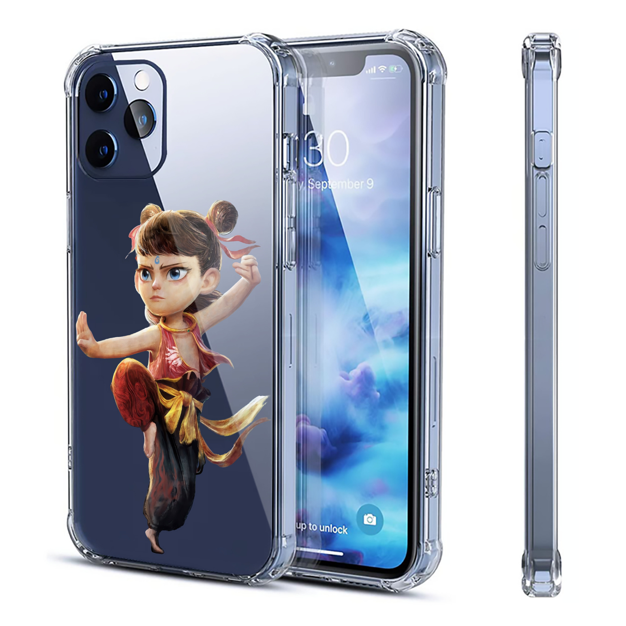 （画像用） Ne Zha 2 ナタ 魔童の大暴れ 【iPhone 12シリーズ対応】透明スマホケース（クリアソフトケース）